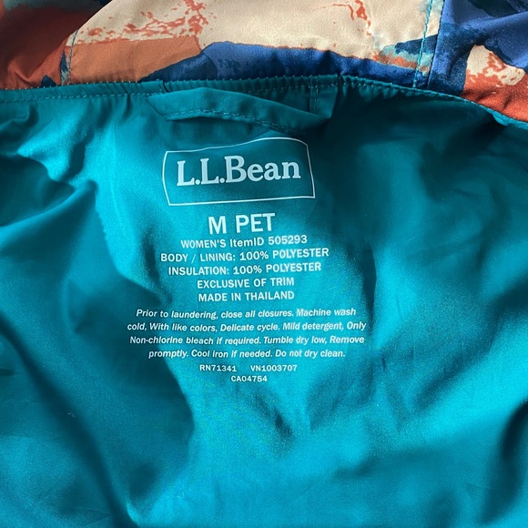 L.L. Bean Women’s Colorful Camo Puffer Jacket - Picture 2 of 3